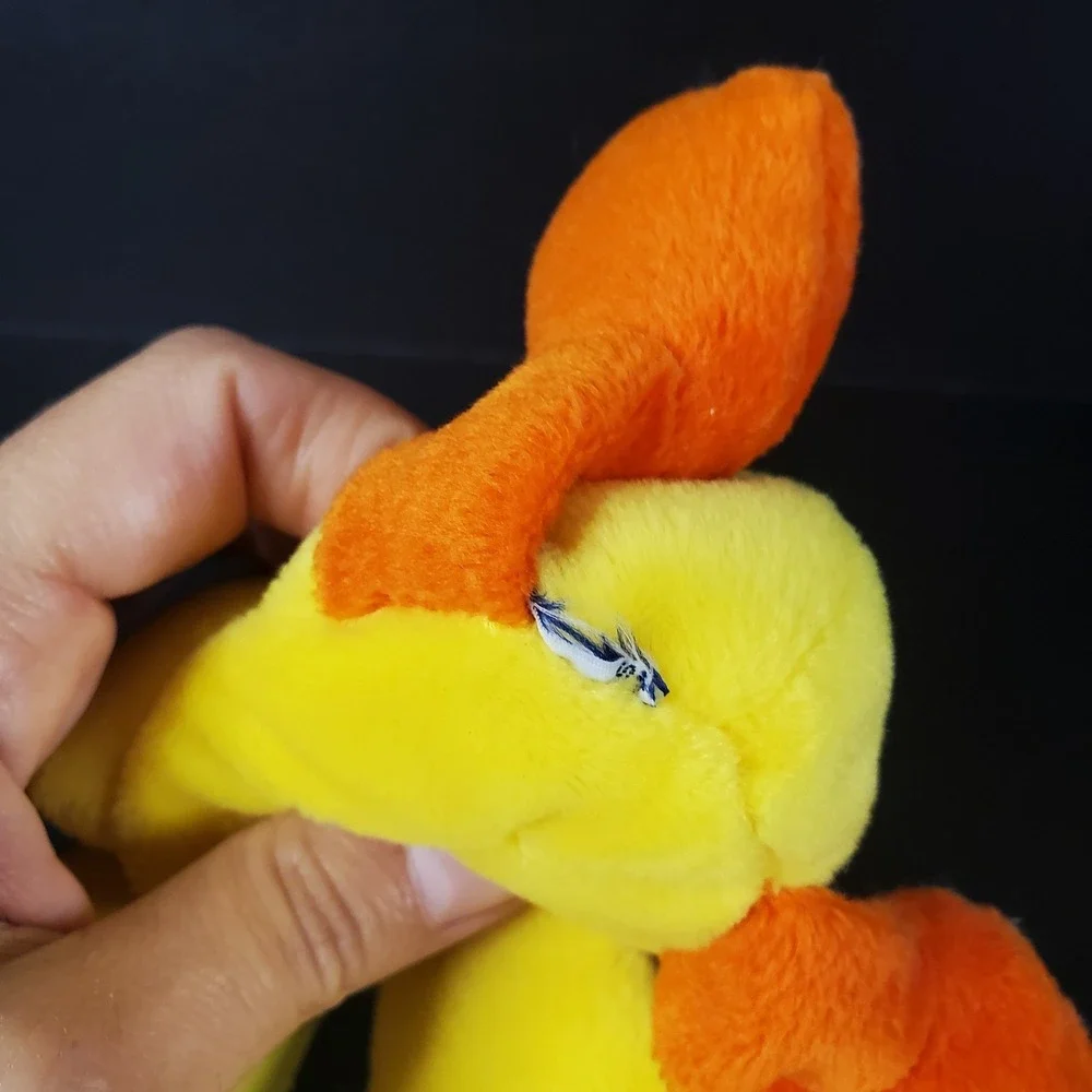 Small Yellow Floppy Bean Filled Duck Lavender Purple Satin Bow 8